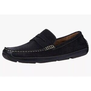 Cole Haan Wyatt Penny Men's Size 7 M Black Leather Suede Driver Loafer
